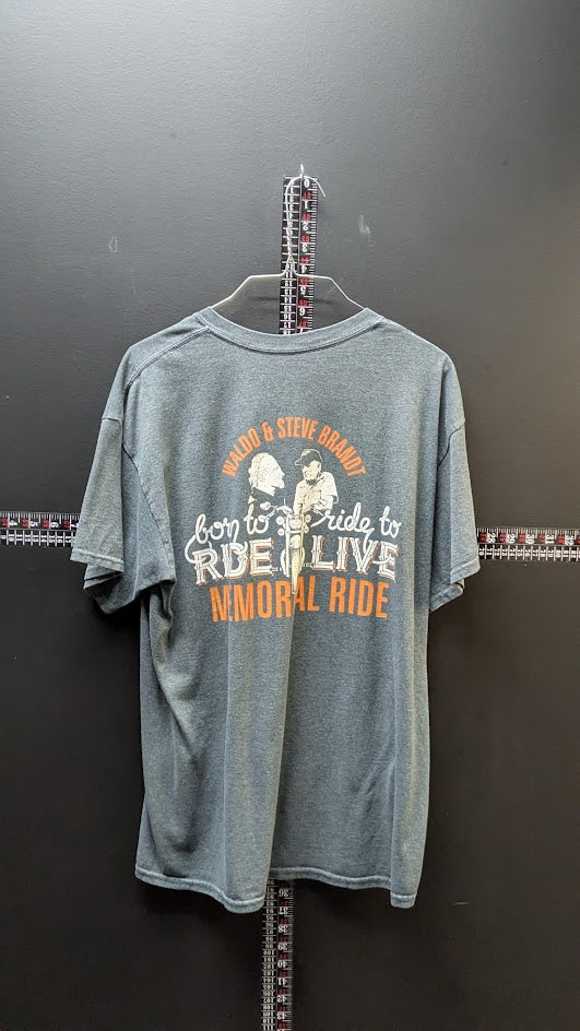 Brandt’s Harley-Davidson Memorial Ride Tee (XL) – Gray, Double-Sided Graphic