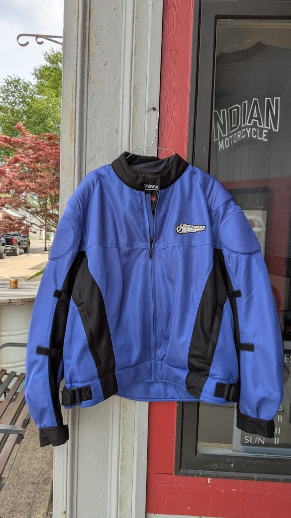 FirstGear Mesh Riding Jacket – Blue/Black – Armored