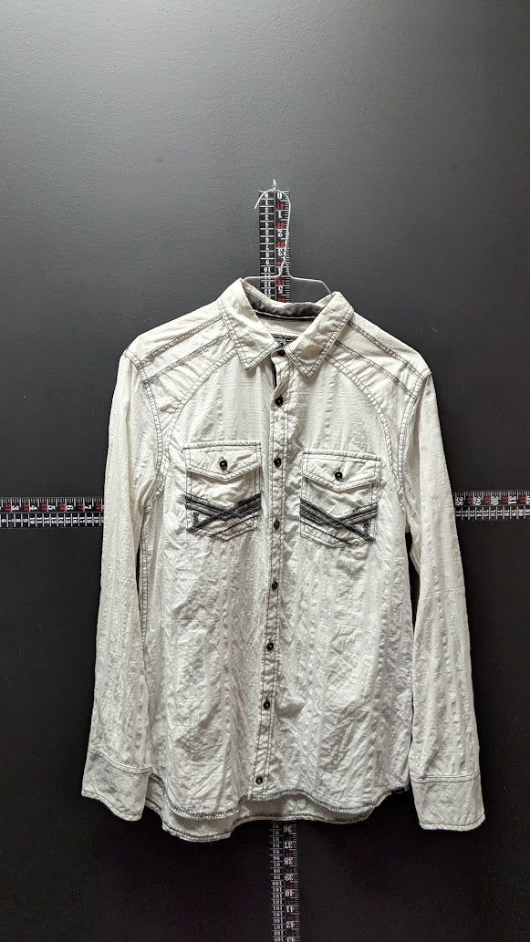 Buckle Black Button-Up Shirt – Size Small