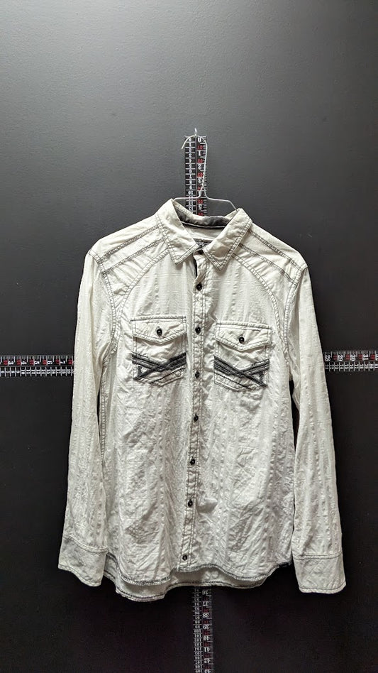 Buckle Black Button-Up Shirt – Size Small
