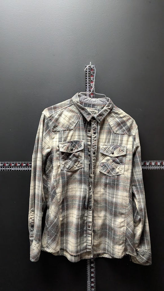 Vintage 1967 Plaid Western Button-Up – Slim Fit