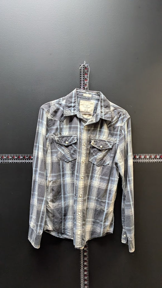 AEO Plaid Button-Up – Vintage Fit – Size Small