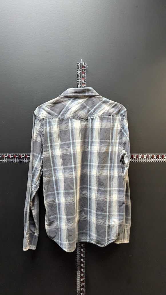 AEO Plaid Button-Up – Vintage Fit – Size Small