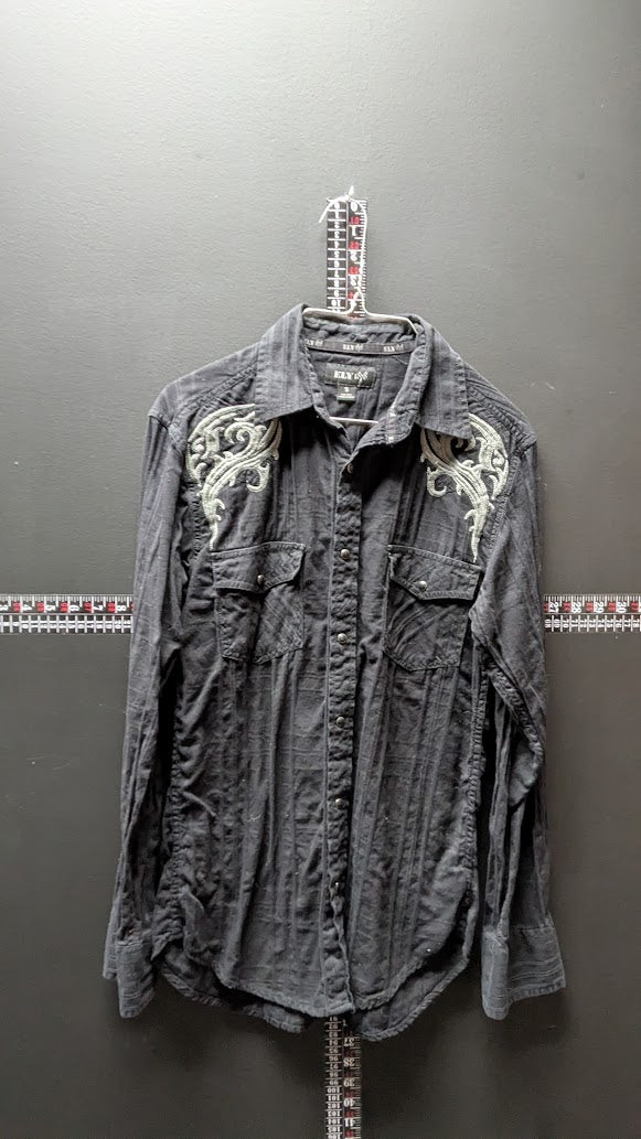 Ely 1878 Western Shirt – Embroidered Shoulder Detail – Size Small