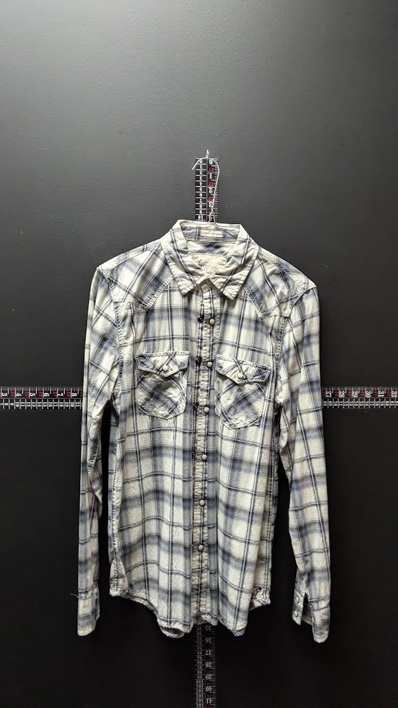 American Eagle Western Snap Shirt – Plaid – Vintage Fit – Size Small