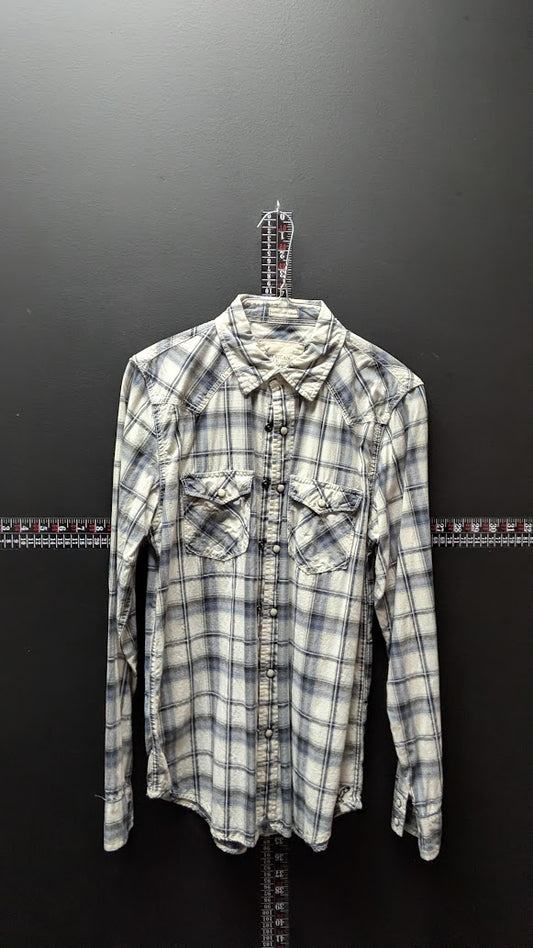 American Eagle Western Snap Shirt – Plaid – Vintage Fit – Size Small