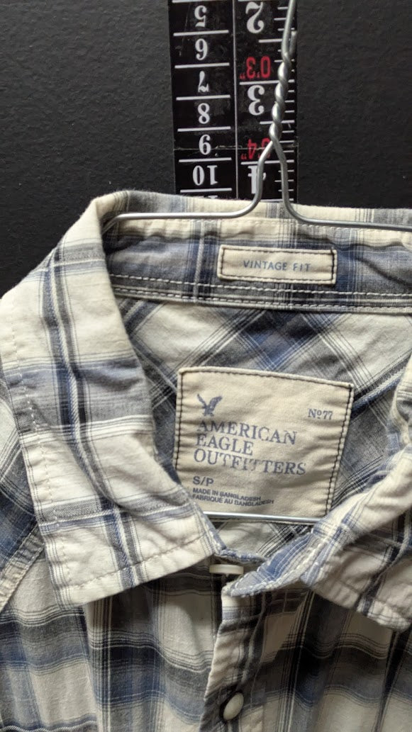 American Eagle Western Snap Shirt – Plaid – Vintage Fit – Size Small