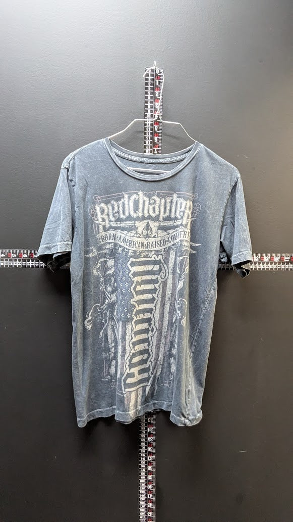 Red Chapter Graphic Tee – Faded Black – Los Angeles – Small