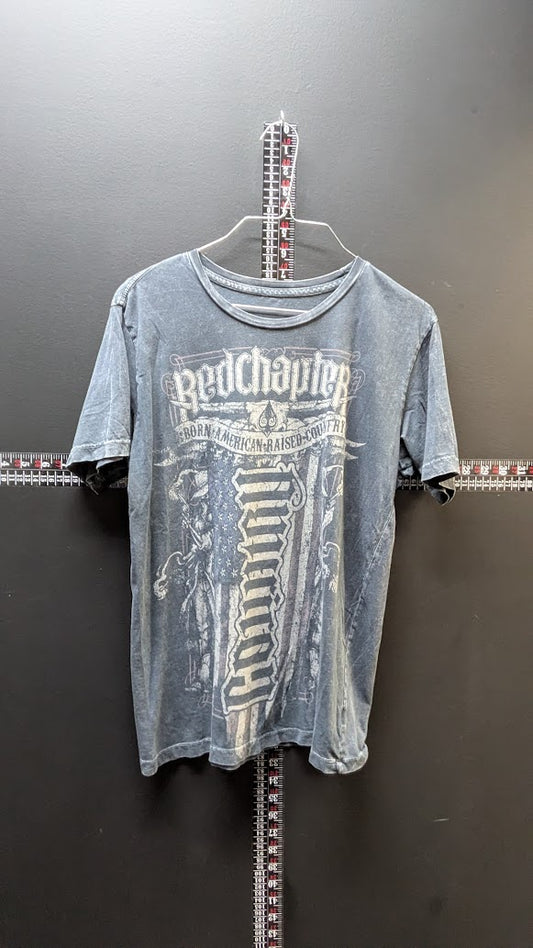 Red Chapter Graphic Tee – Faded Black – Los Angeles – Small