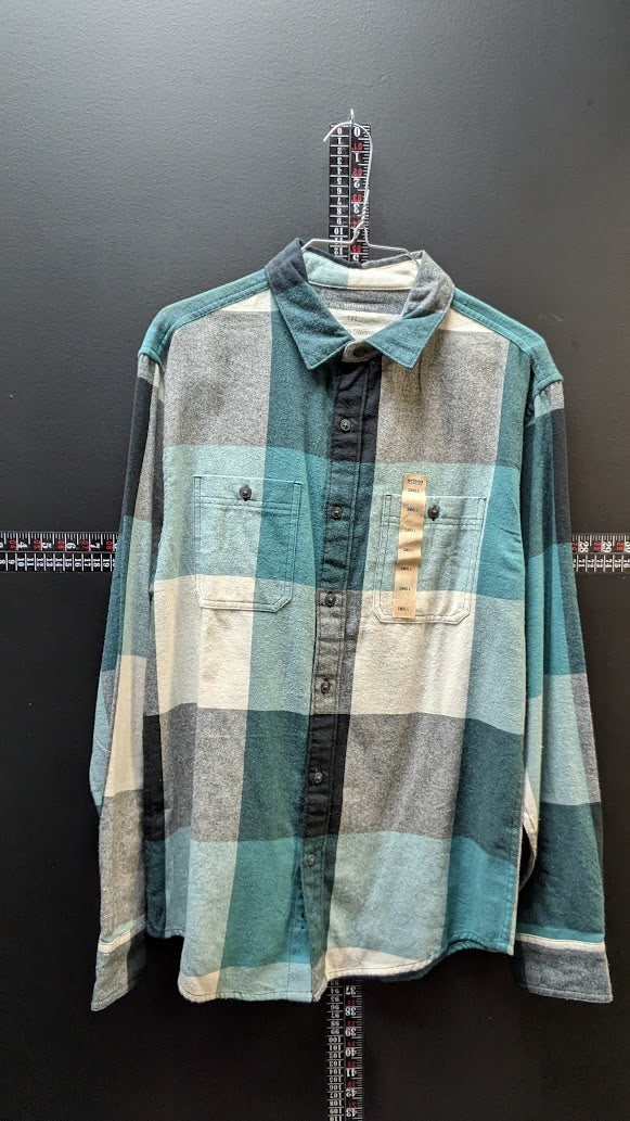 American Eagle “Ultimate Flannel” – Teal Plaid – Small – NWT