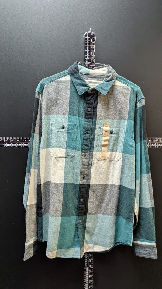 American Eagle “Ultimate Flannel” – Teal Plaid – Small – NWT