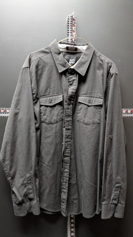 Eighth Avenue Button-Up – Charcoal Gray – XL