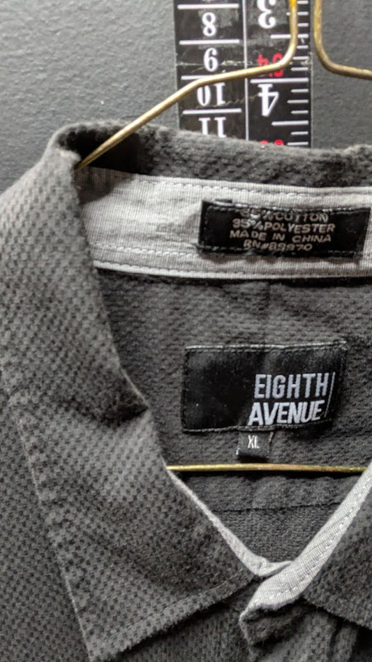 Eighth Avenue Button-Up – Charcoal Gray – XL