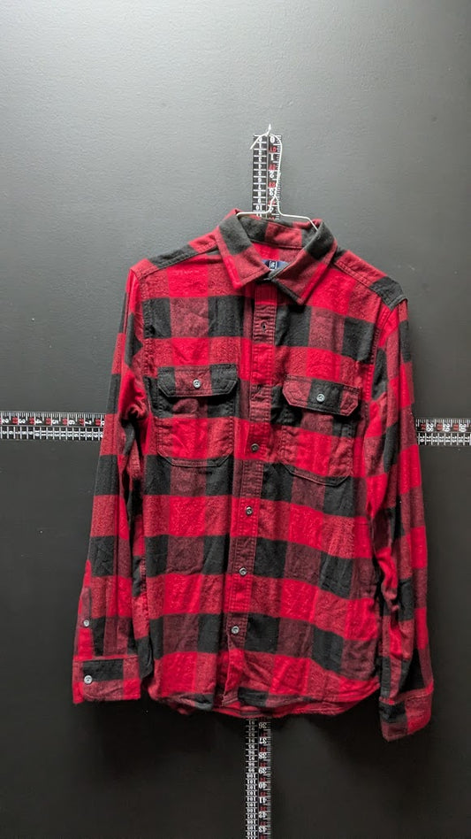 George Buffalo Plaid Flannel – Red/Black – Small