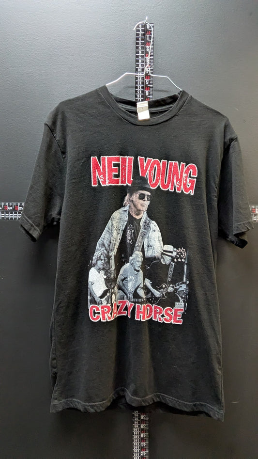 Neil Young & Crazy Horse Tour T-Shirt – Love Earth Tour – Black – Size Large