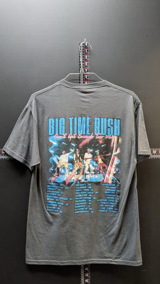 Big Time Rush "Can’t Get Enough" 2023 Tour Graphic Tee – Charcoal Grey Medium