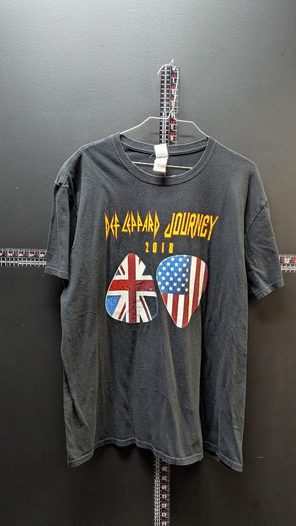 Def Leppard & Journey 2018 North American Tour T-Shirt – Black – Size XL