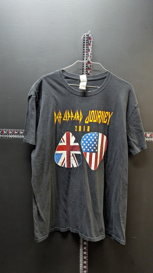 Def Leppard & Journey 2018 North American Tour T-Shirt – Black – Size XL