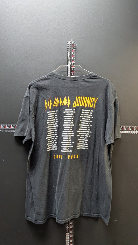 Def Leppard & Journey 2018 North American Tour T-Shirt – Black – Size XL