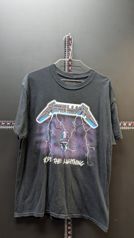 Metallica “Ride the Lightning” Graphic T-Shirt – Black – Size Large
