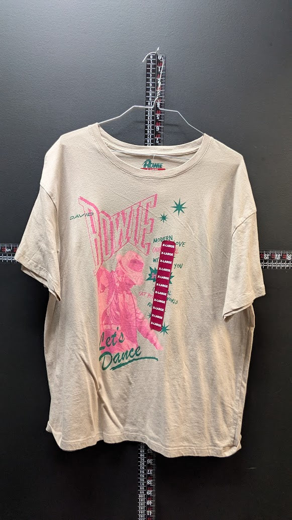 David Bowie “Let’s Dance” Graphic T-Shirt – Beige – Size XL