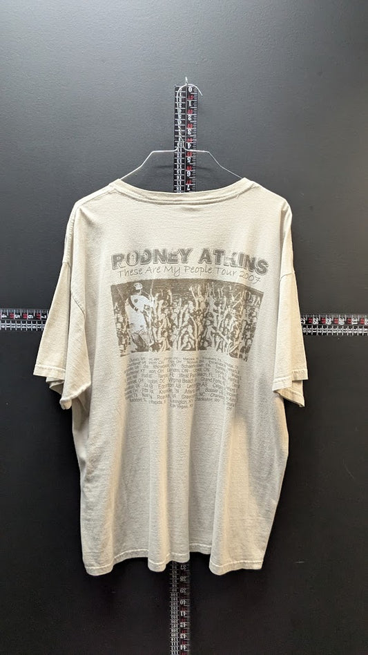 Rodney Atkins “These Are My People Tour 2007” Graphic T-Shirt – Beige – Size XL