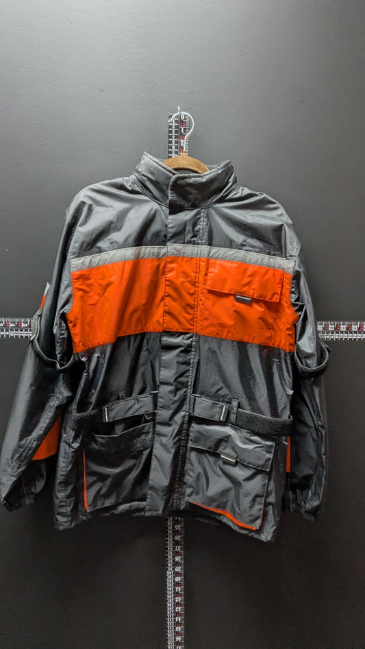 Fulmer Motorcycle Jacket Black Orange Size Small