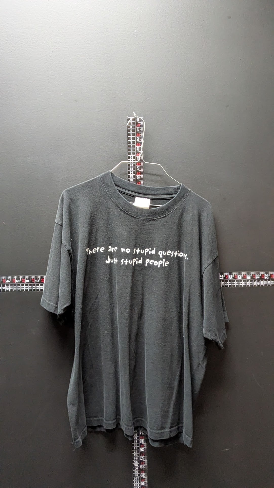 “There Are No Stupid Questions, Just Stupid People” Graphic T-Shirt Black XL