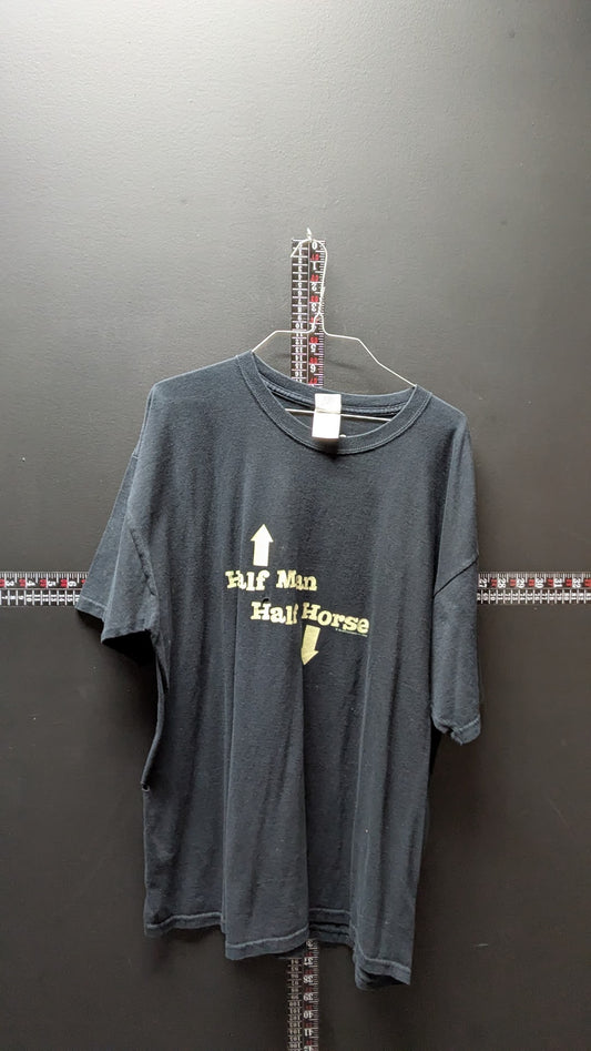 “Half Man Half Horse” Graphic T-Shirt Black XL