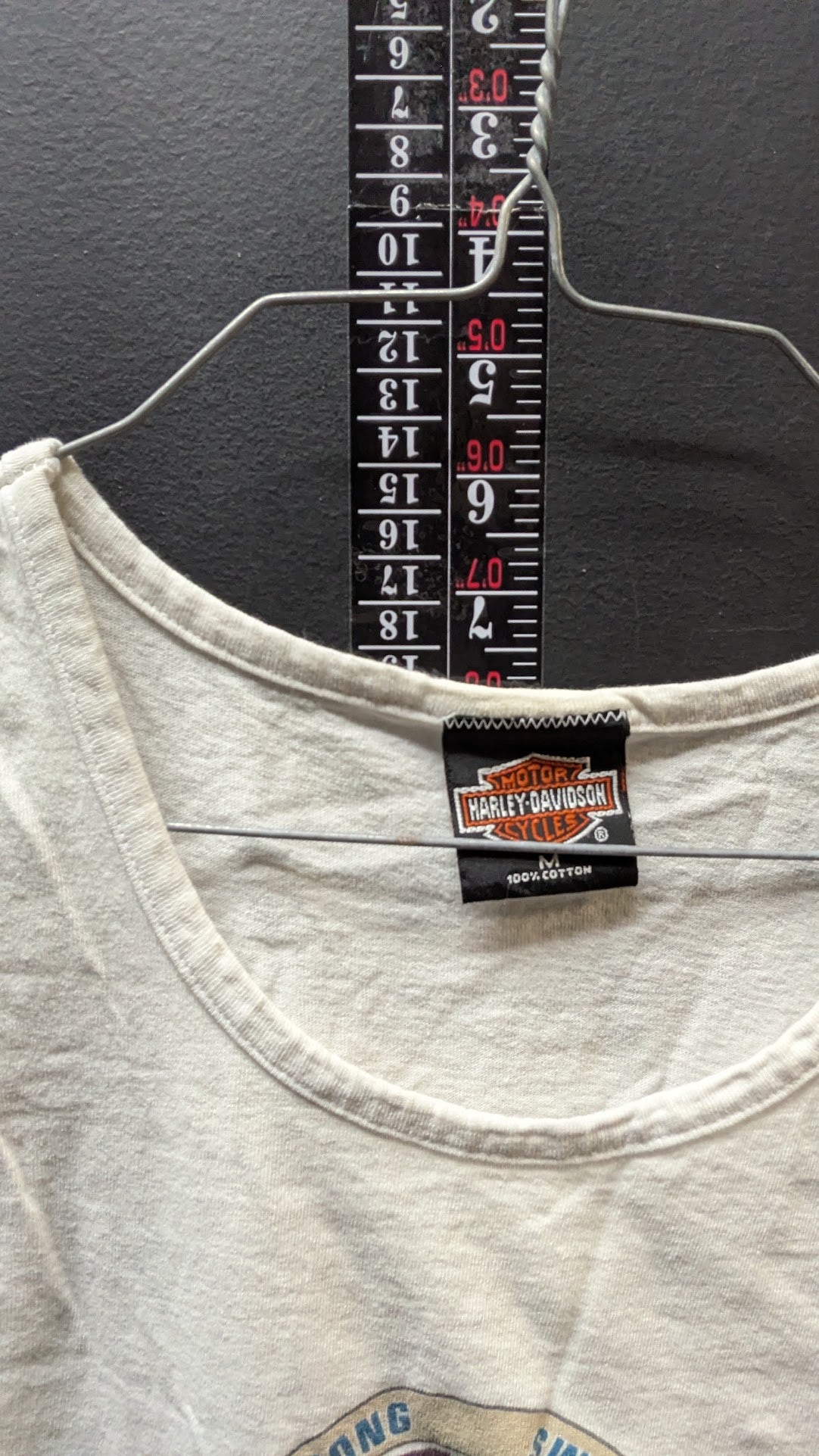 Vintage Harley-Davidson Paris France Tank Top - ATS Bastille Dealer Graphic - White - Men's Medium