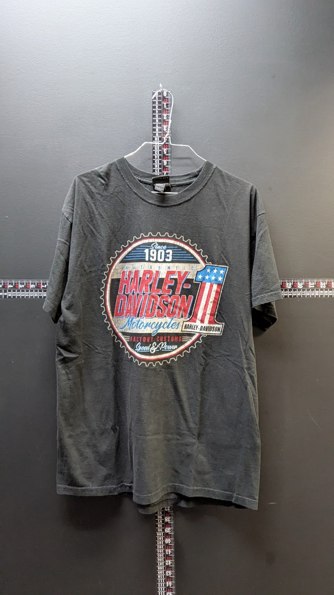 Harley-Davidson Graphic T Shirt Men’s Large Black 1903 Factory Customs Tee