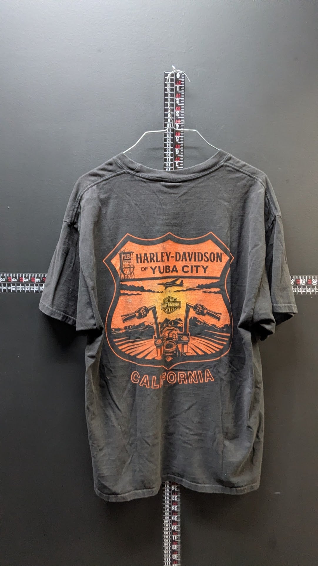 Harley-Davidson Skull Graphic T Shirt Men’s Large Black Yuba City California Tee