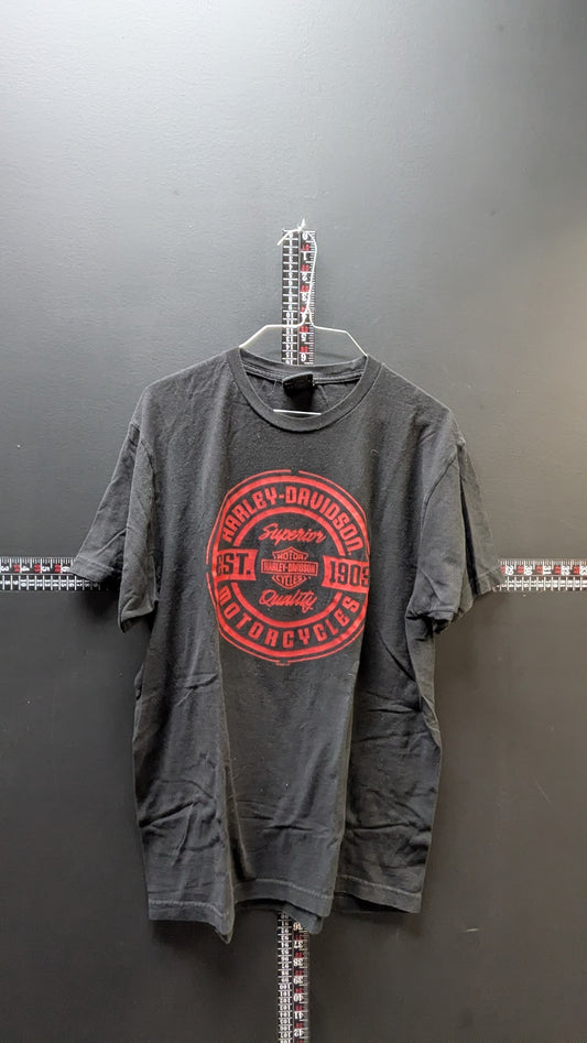 Harley-Davidson Est 1903 Graphic T Shirt Men’s Large Black Red Logo Tee