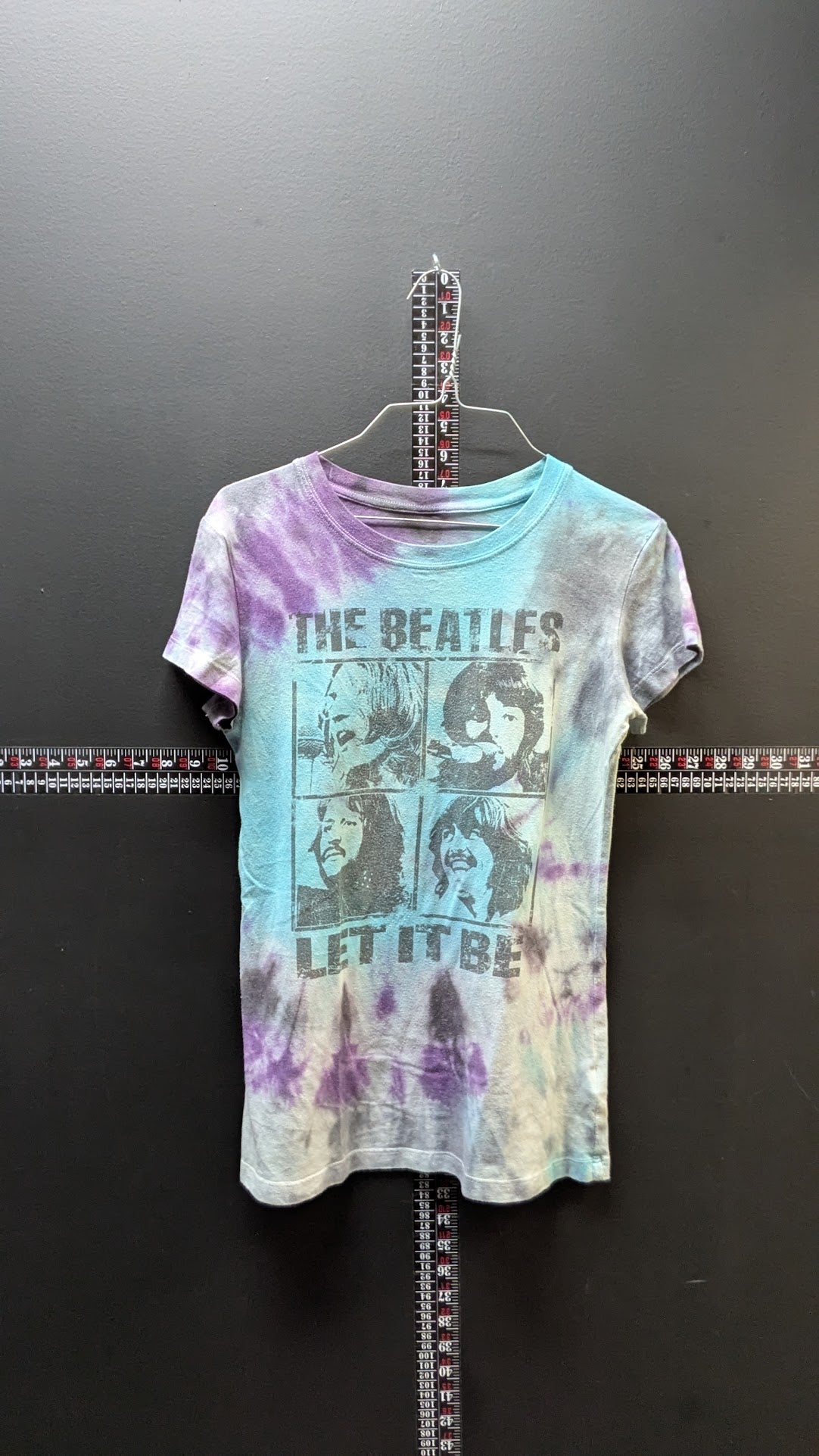 The Beatles Let It Be Tie Dye T Shirt Women’s Small Blue Purple Graphic Band Tee