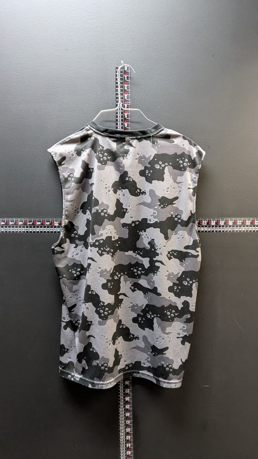 Fox Racing Sleeveless Jersey Shirt Men’s L Black Gray Camo Athletic Motocross