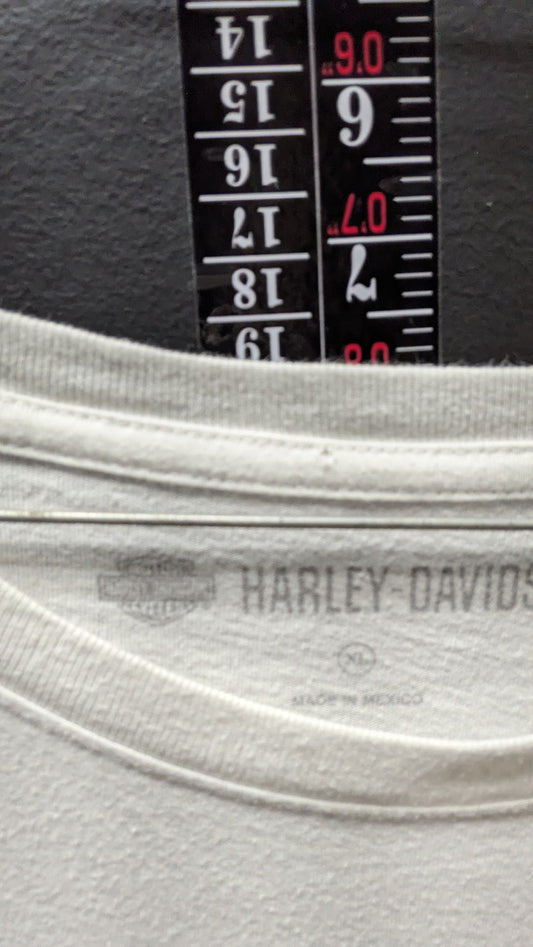 Harley-Davidson Women’s XL Forever Flat Track Long Sleeve White Graphic Shirt