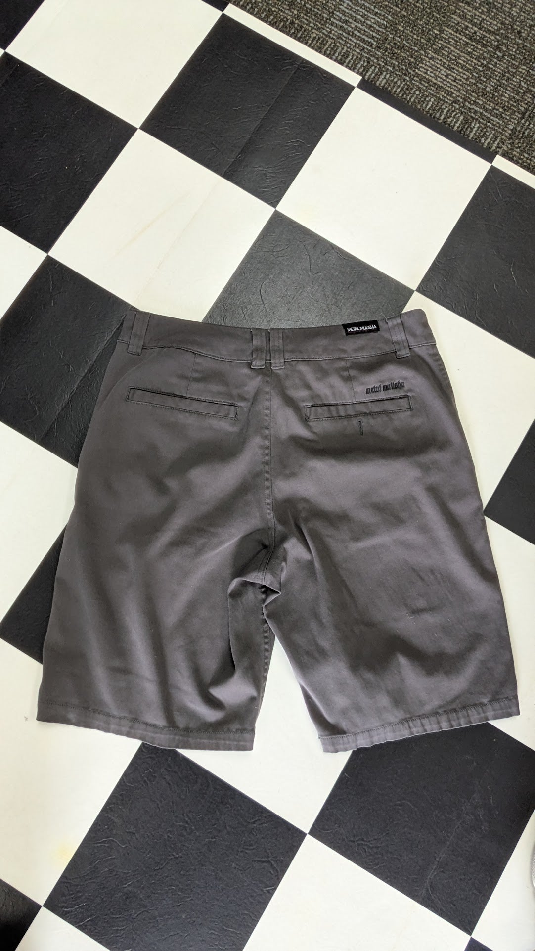 Metal Mulisha Gray Chino Shorts Men’s Size 34 Casual Skate Moto Streetwear