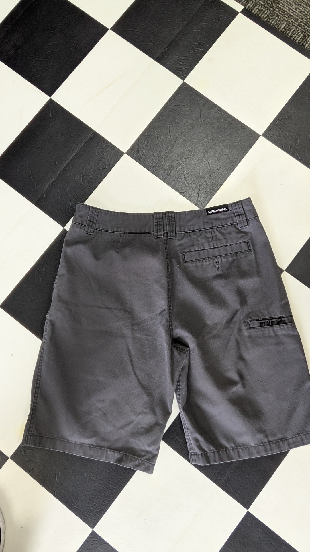 Metal Mulisha Men’s Gray Workwear Shorts Size 33 Casual Skate Moto Shorts