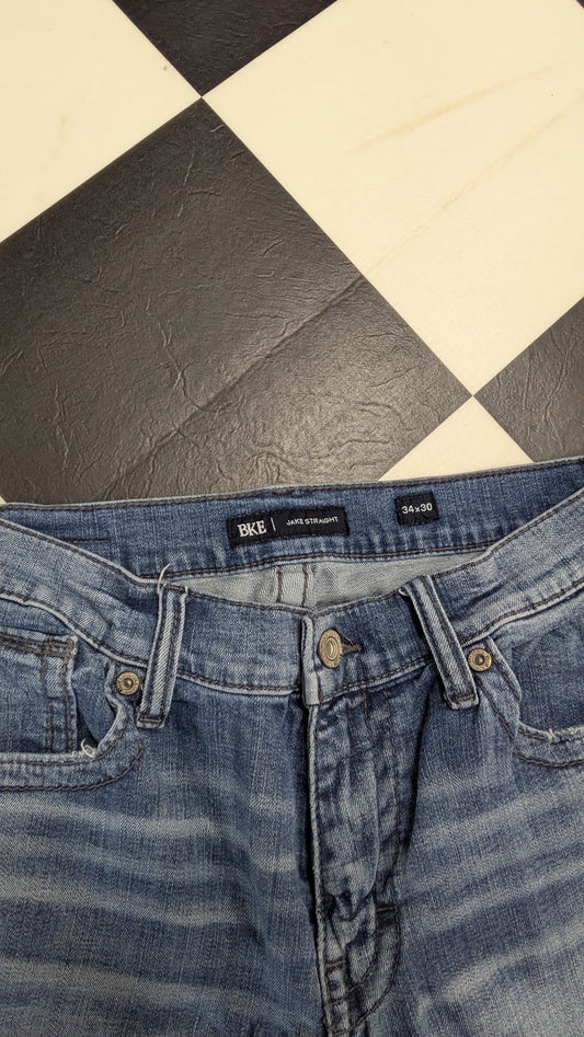 BKE Jake Straight Men’s Jeans 34x30 Medium Wash Straight Leg Denim