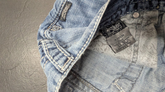 Silver Jeans Co Jake Straight Jeans Men’s 34x30 Light Wash Distressed Denim