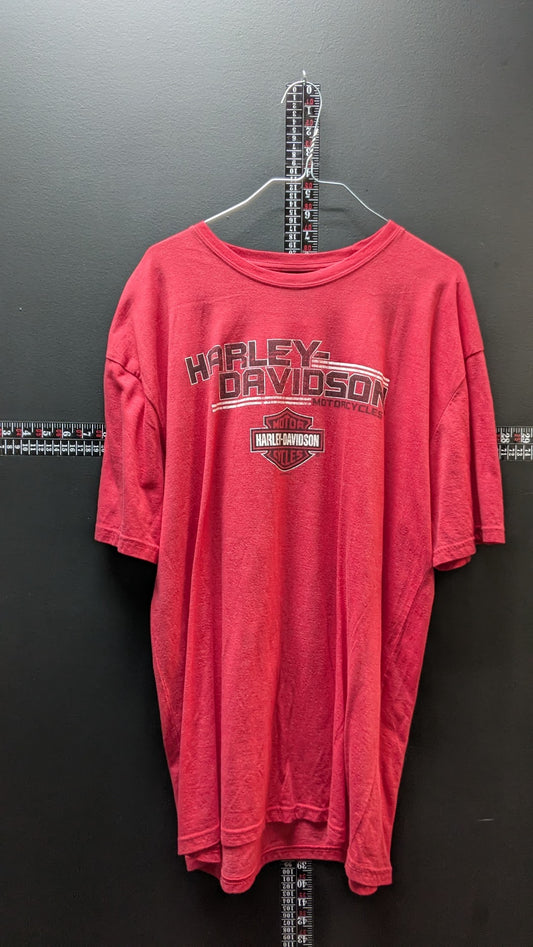 Vintage Harley-Davidson Brandt’s I-69 Marion Indiana Red T-Shirt XL Biker Tee