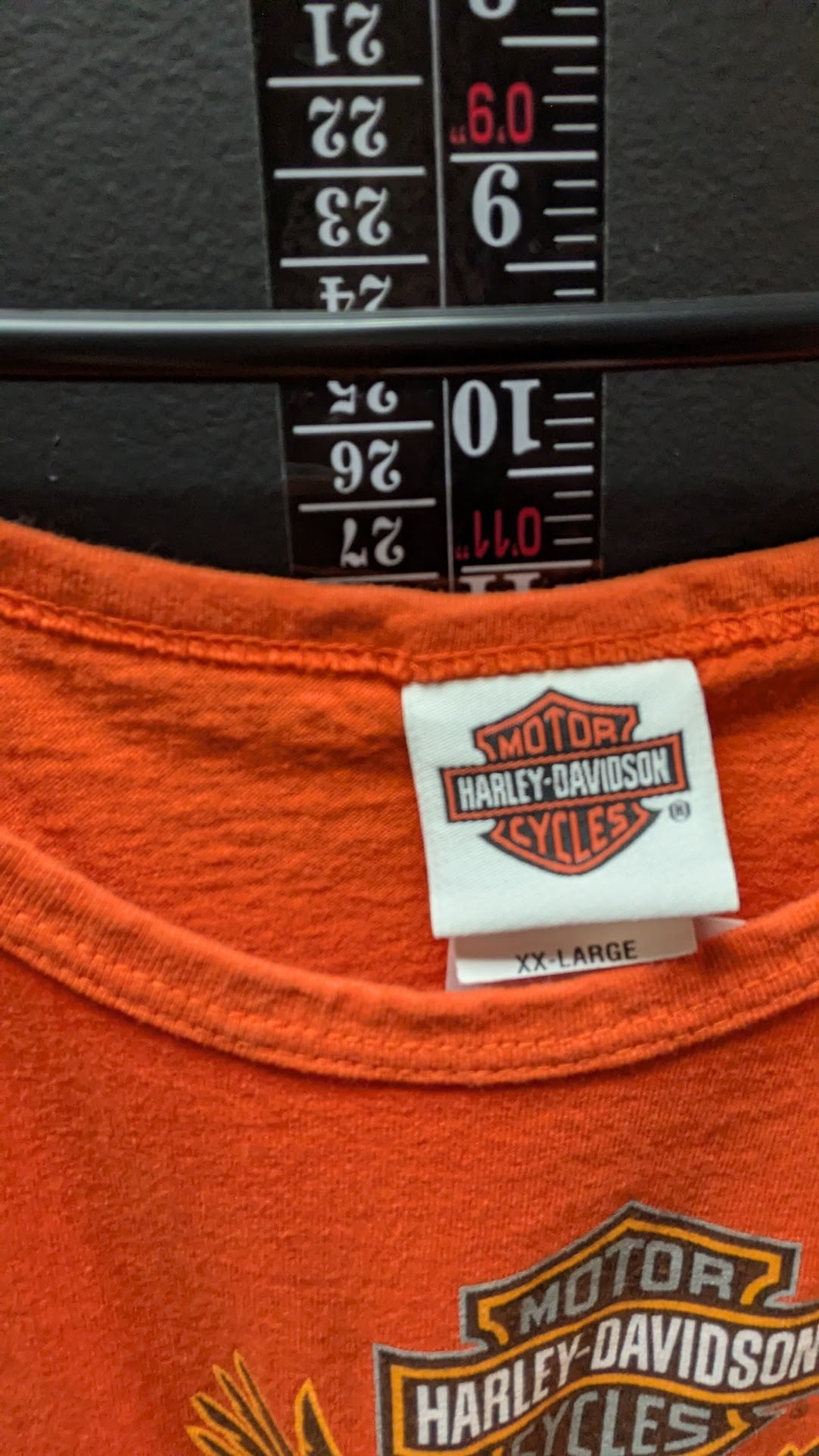 Vintage Harley-Davidson Live To Ride Tank Top 2XL Orange Birch Run Michigan