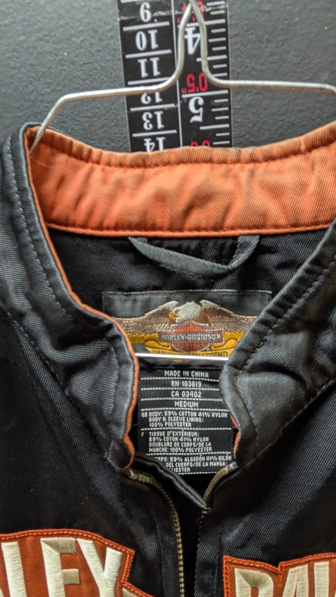 Harley-Davidson Women’s Riding Jacket Medium Black Orange Mesh Lined Motorcycle Coat