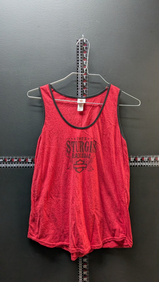 Harley-Davidson Women’s Sturgis 2023 Tank Top Medium Red Black Hills Rally