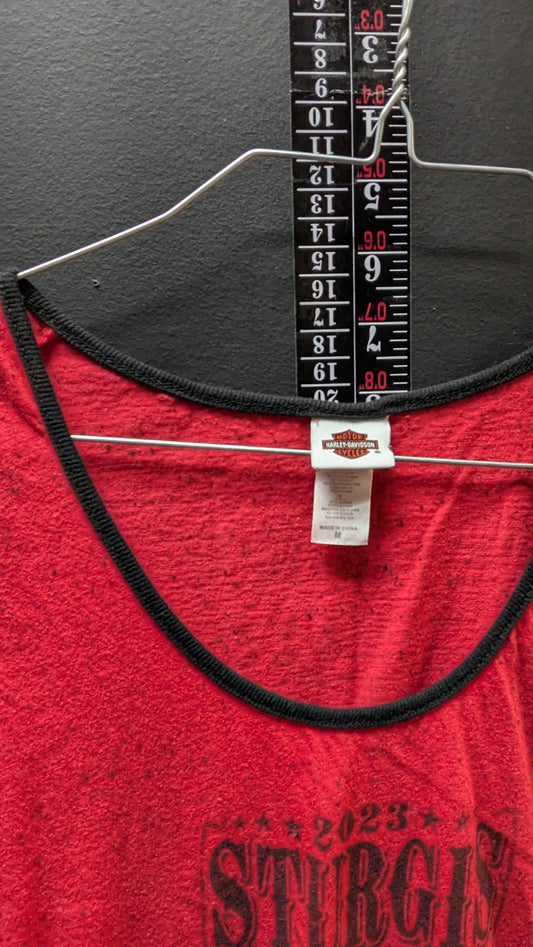 Harley-Davidson Women’s Sturgis 2023 Tank Top Medium Red Black Hills Rally