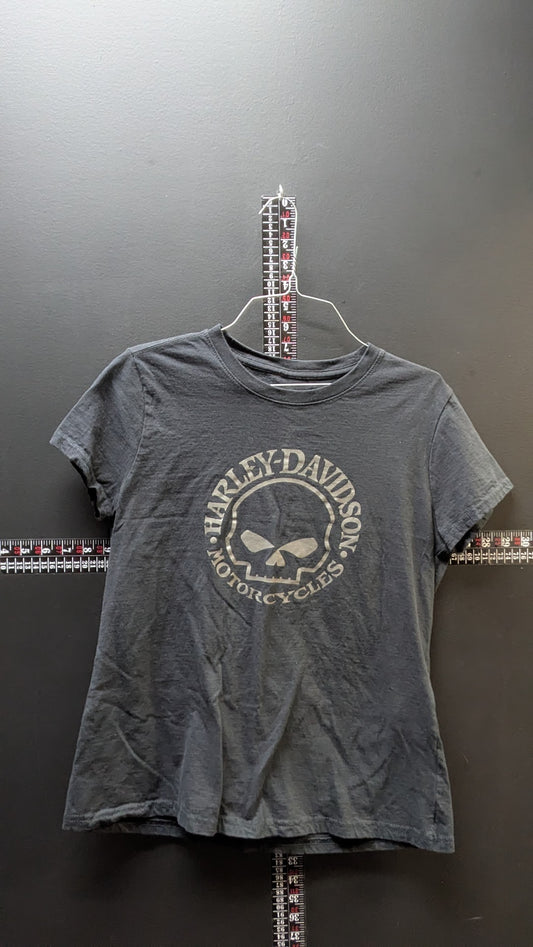 Harley-Davidson Women’s Skull Graphic T-Shirt Medium Black Short Sleeve Tee