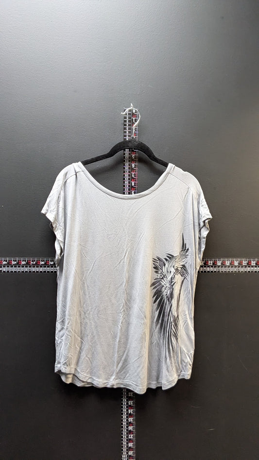 Harley-Davidson Women’s Gray Open Back Wing Graphic Top Size Medium