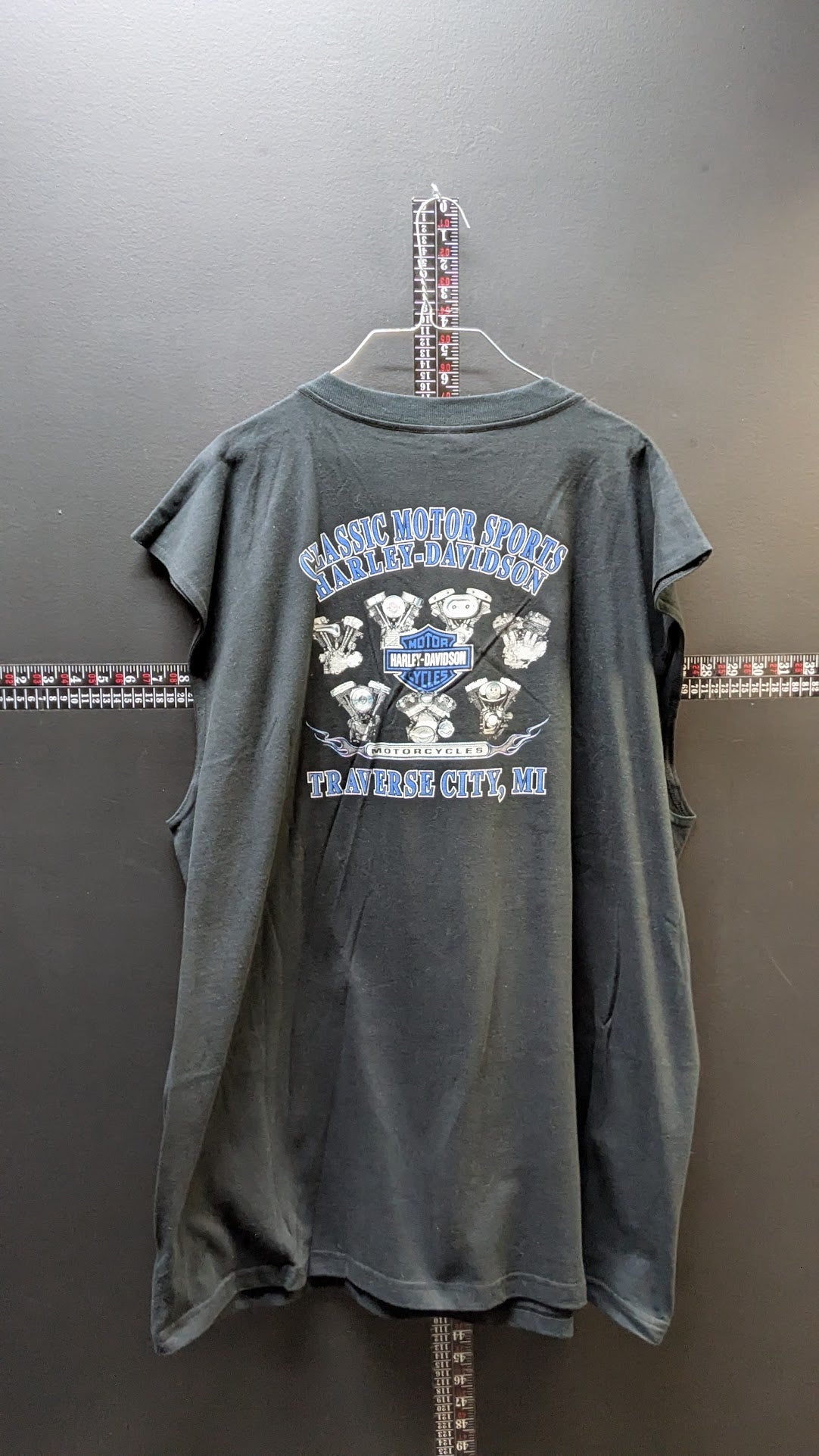 Harley-Davidson Sleeveless T-Shirt Mens 3X Black Traverse City MI Muscle Tee