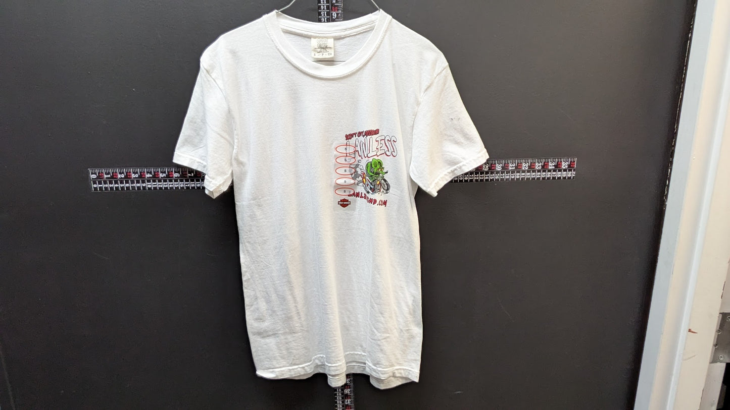 Harley Davidson Lawless Missouri Rat Fink T Shirt Small Comfort Colors White