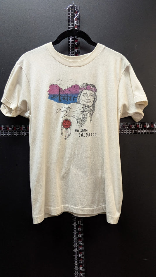 Vintage Westcliffe Colorado Native American Eagle Tourist T Shirt Single Stitch USA